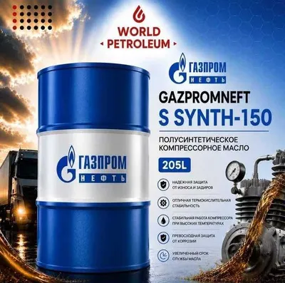 Полусинтетическое компрессорное масло Gazpromneft S Synth-150