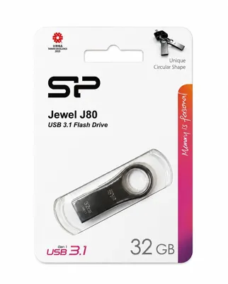 Оригинал USB Флешка Silicon Power Jewel J80 32GB (USB 3.1, Метал) Тавс