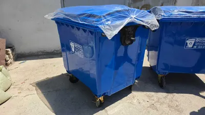 1100 litrli g‘ildirakli plastik chiqindi konteyneri 1