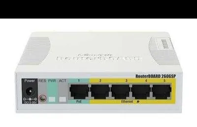 POE Коммутатор PoE MikroTik. Артикул CSS106-1G-4P-1S (RB260GSP)