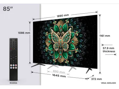 TCL 85C6K QD-Mini LED 4K 144Hz televizori 1