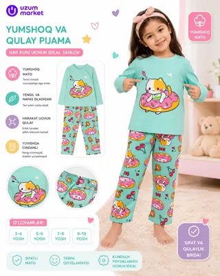 qizlar uchun pijama 1