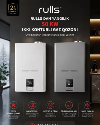 Rulls 50kwt gazoviy kotel birinchi qol Rassrochka Perechisleniye Katel