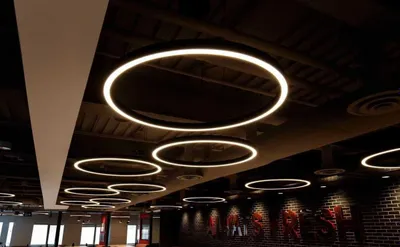 LED chiroq zigzag doira , osma chiroq. Fitnes zal, koridor, ofis uchun 1