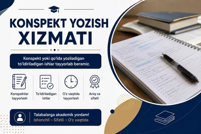 Konspekt yoki qo'lda yoziladigan ishlar