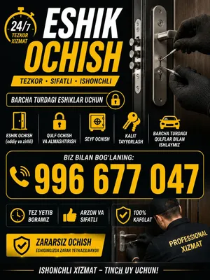 Eshik ochish 24/7