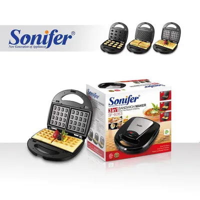 Вафельница, тостер и орешница Sonifer 3 в 1 SF-6063 1
