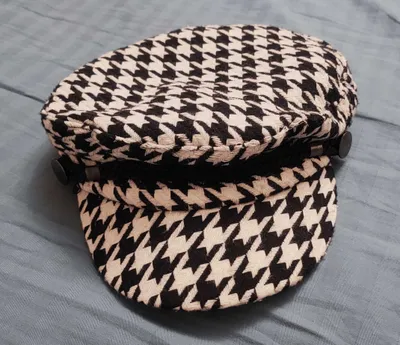 Кепи картуз фуражка DeFacto, узор куриная лапка (houndstooth) 1