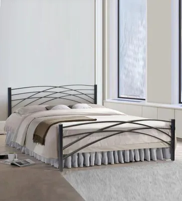 Двуспальная кровать Loft, металлическая кровать в стиле лофт 1