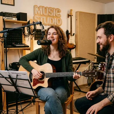 Studiyada bolalar va kattalar uchun vokal va gitara chalishni o‘rgatish. Izlayapsanmi, 1