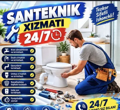Santexnik elektrik Buxoro Shahar boylab