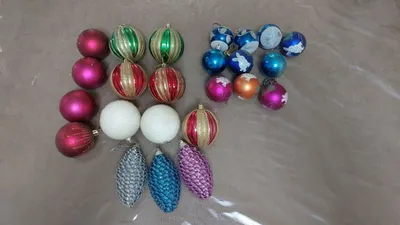 Игрушки ёлочные На фото маленькие В реале брльшие