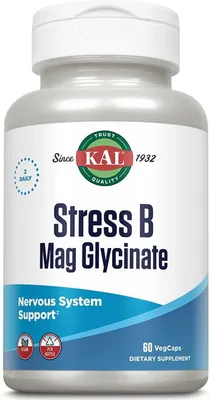 Б Комплекс+ Магний Глицинат KAL Stress B Magnesium Glycinate 60 веган 1