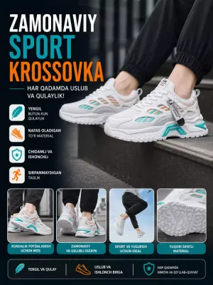 Erkaklar krossovkasi | krasovkalar | oyoq kiyimlar 1