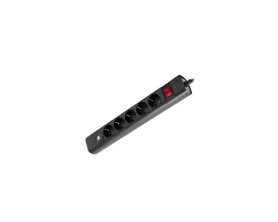 3 m uzunlikdagi, 5 ta rozetka + 2 ta USB (2,1 A) li HuntKey tarmoq filtri (qora) 1