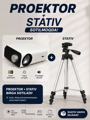 Proektor + Shtativ to‘plami | Yangi | HD Proyektor 1