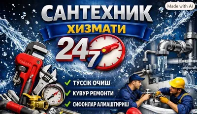 Срочно сантехник Тез универсал уста Услуги сантехник мастер на все рук