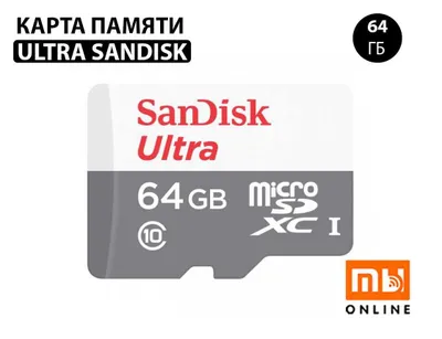 SanDisk Ultra microSDHC 64GB Class 10 xotira kartasi 1