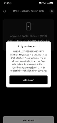 Iphone 11 yashil 1 oy kafolati bor 1