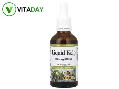 Natural Factors Liquid Kelp suyuq suv o‘tlari yodi Iodine 1