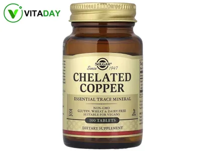 Solgar copper 2.5 mg, xelatli mis, kupеr med mis Chelated Copper 1