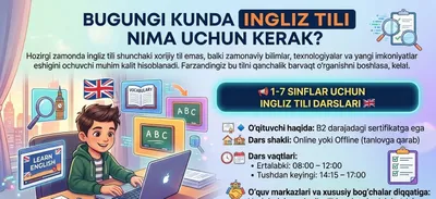 Ingliz tilidan oʻqituvchilik qilaman. B2 darajam bor