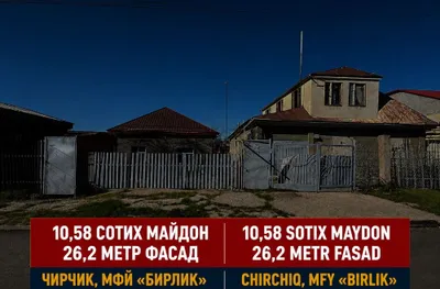 Чирчиқ шаҳрида ҳовли сотилади. 10,58 сотих. 1