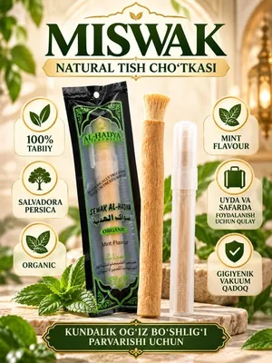 Misvok miswak tabiiy tish cho'tkasi mint ta'mli 1