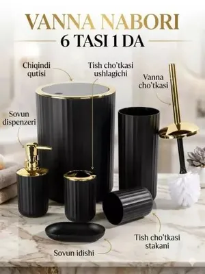 Vanna va hojatxona uchun 6 tasi 1da nabor