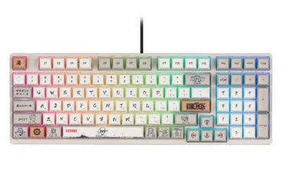 Akko 3098S RGB One Piece Calligraphy CS Jelly Blue RGB klaviaturasi 1