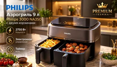 Аэрогриль 9 л Philips 3000 NA350