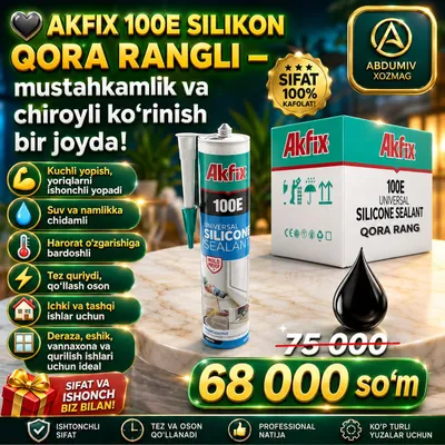 AKFIX 100E QORA RANGLI GERMETIKA ABDUMIV XOZMAG 1