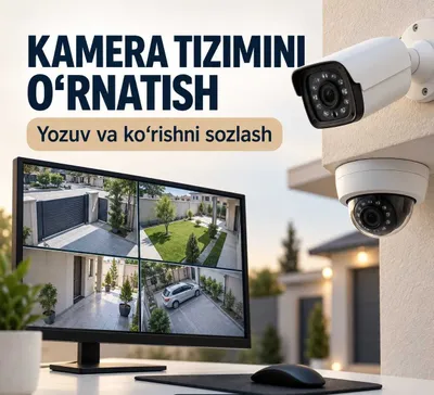 Kameralarni yozuv bilan birga o‘rnatish — Toshkent