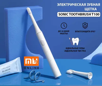 Xiaomi Mijia Sonic Toothbrush T100 elektr tish cho‘tkasi (oq) 1