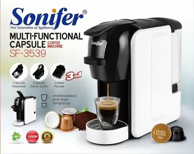 Кофемашина 3 в 1 Sonifer SF-3539, для капсул и молотого кофе 1