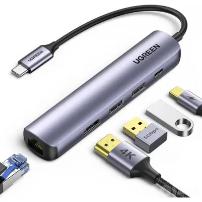 UGreen Hub 5 in 1. R45/HDMI. Есть доставка 1