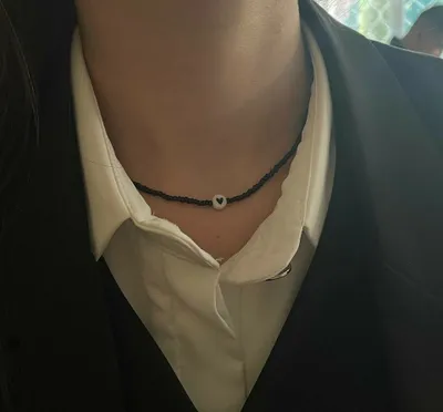Черный чокер с сердцем 1
