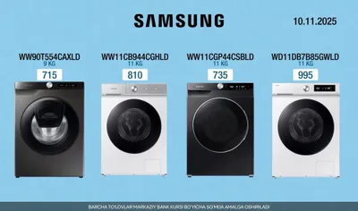 Samsung kirmashinalar yaxshi narixlarda 1