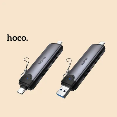 Hoco HB56 SD va TF kartalari uchun 3 ta 1 da USB Type-C Lightning kart o‘quvchi 1