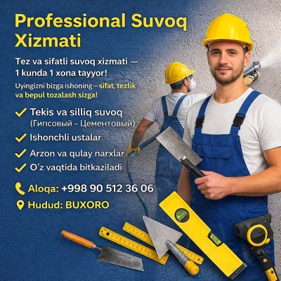 Rotban suvoq gips suvoq гипсовая штукатурка механизированная штукатур