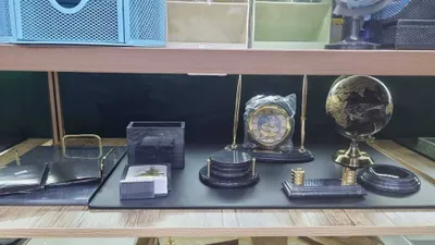 Rahbar uchun stol usti to‘plami, qora, Miramir, 9 ta buyum 1