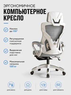 Ergonomik ofis kreslosi, oyoqli, setkali, 135° 1