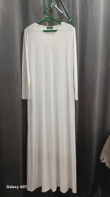 Abaya. Ayollar abaya ko'ylak. Oq rangli 5