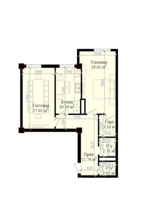 ЖК MAVERA TOWN | 3-комн. | 65,6 м² | $102 000 1