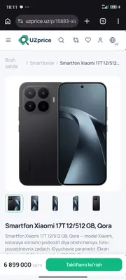 Xiaomi 17t pro 1 terabayt black 1