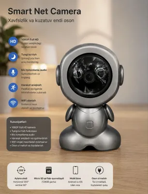 Умная Wi-Fi камера 360° Умная камера 360° надежный контроль дома 1