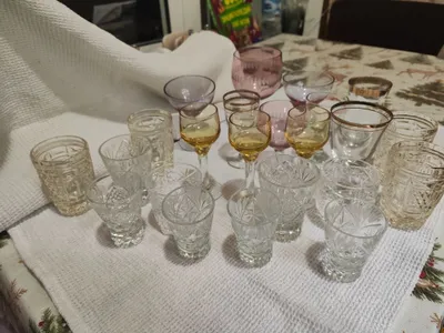 Посуда стеклянные и хрустальные рюмки 1