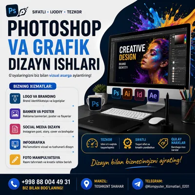 Photoshop va grafik dizayn ishlari 1