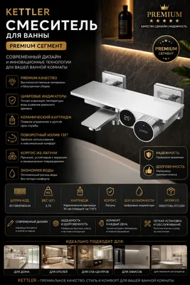KETTLER Premium Смеситель для ванны 1