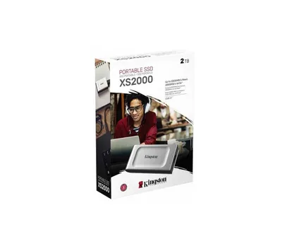 % | Внешний диск SSD KINGSTON/XS2000 2T/Bblack USB Type C - USB Type A 1